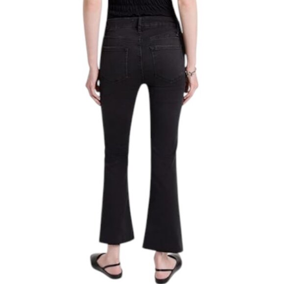 Frame black le crop mini boot cut raw edge jeans size 31 - Picture 5 of 12